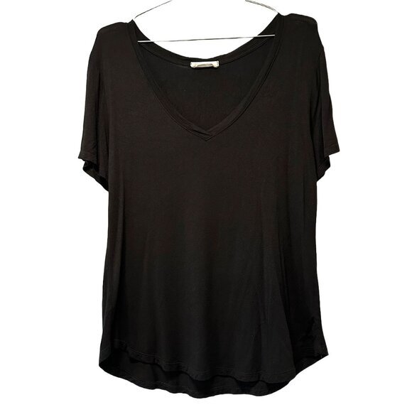 MIOU MUSE‎ T-shirt, black, size medium, v-neck - Picture 1 of 8